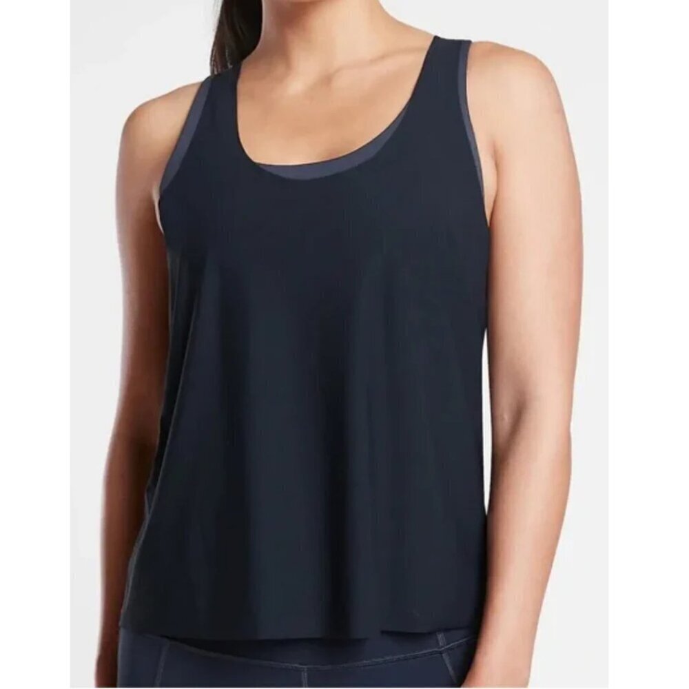 Athleta Navy Blue 2-in-1 Ultimate Support tank Top 35020